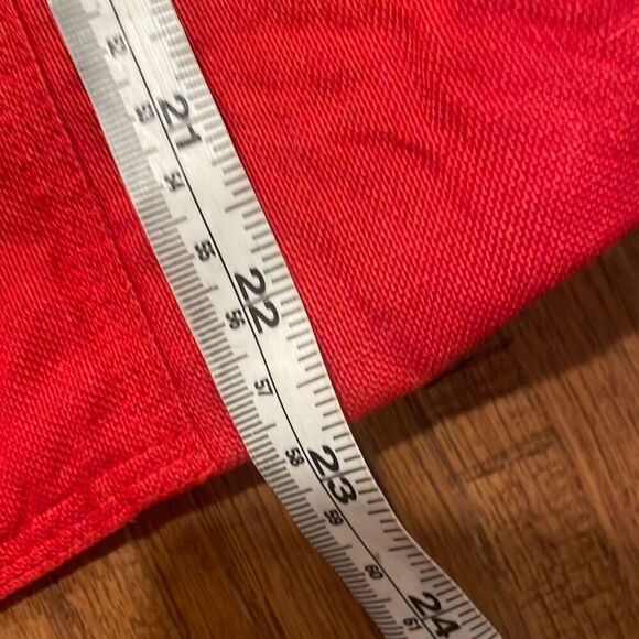 Talbots 100% linen red collared blazer size 8 - Picture 3 of 10